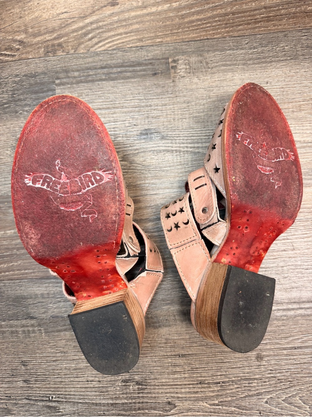FreeBird Moonstar Blush Leather Mules Shoe Size 9 - Picture 8 of 8